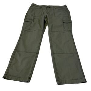 L.L. Bean Women's Favorite Fit Cargo Pant Sz 16  Olive Green Casual Outdoor